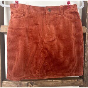 Sanctuary Rust Corduroy Ryan Mini Skirt Size 24 EUC Fall
